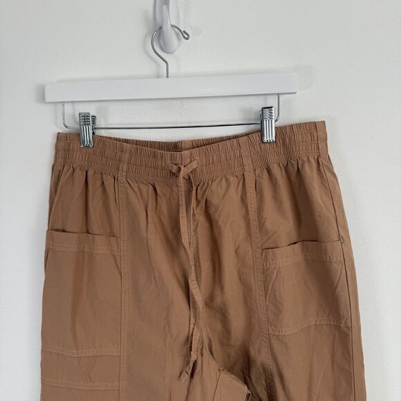 Aerie High Waisted Go For It Baggy Cargo Pants Brown Tan NEW Womens Medium - Picture 3 of 9